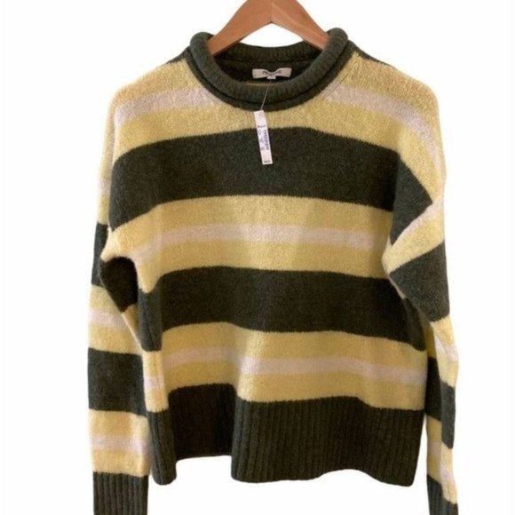 Madewell Sweaters - MADEWELL Striped Fulton Pullover Sweater; Size S.